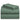 a stack of green sheets