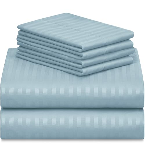 a stack of bed sheets