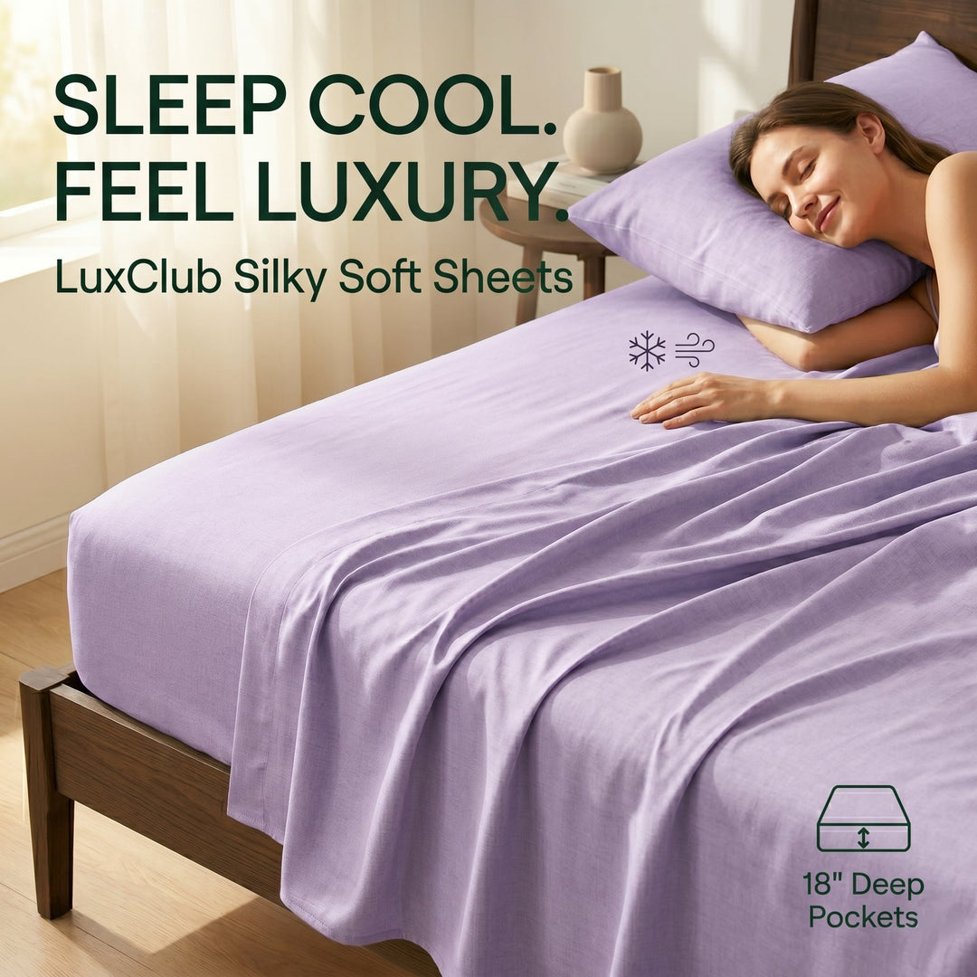 LuxClub EverCool collection cooling bed sheets in various colors for hot sleepers