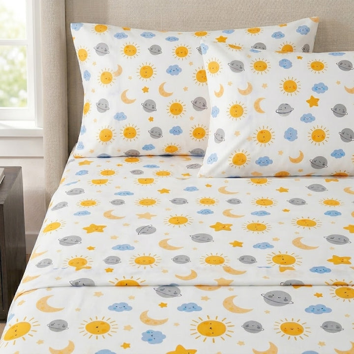 LuxClub Sun Print Sheet Set – Ultra Soft Microfiber, Cooling Bedding