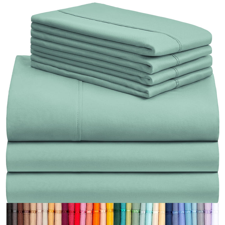 a stack of folded sheets