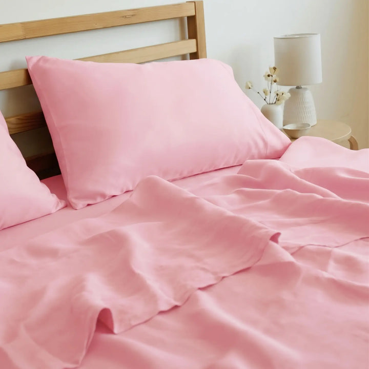 LuxClub EverCool Sheet Set in Baby Pink – Cooling Deep Pocket Microfiber