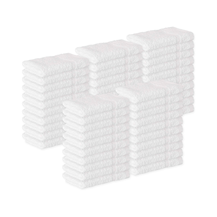 a stack of white towels