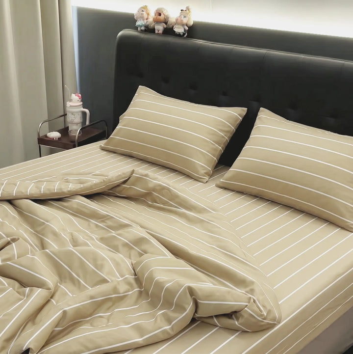 EverCool Breathable Sheet Set - Striped Cream