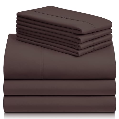 a stack of brown sheets