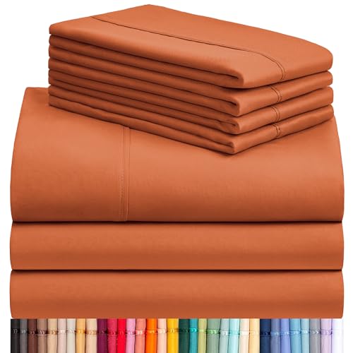 a stack of brown sheets