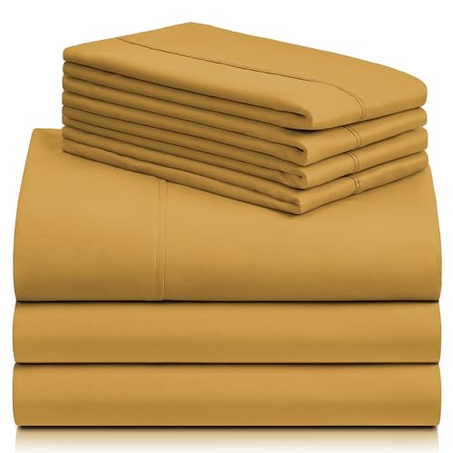 a stack of bed sheets