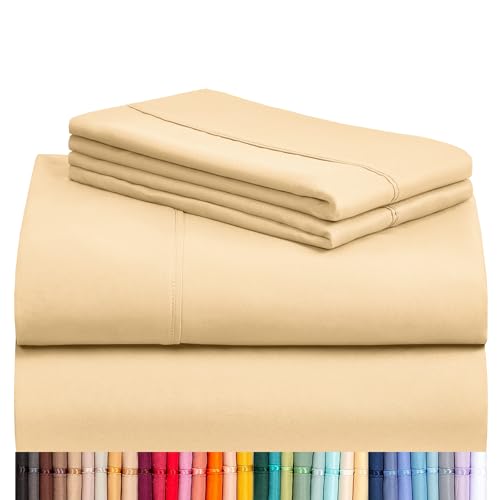 a stack of beige sheets