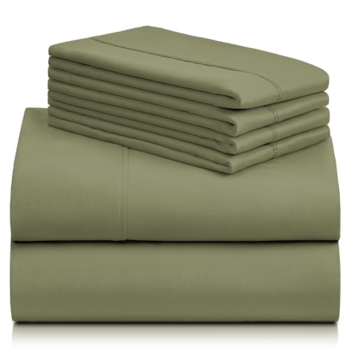 a stack of green sheets