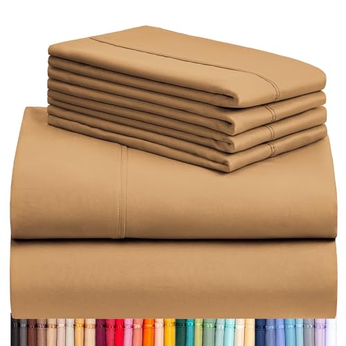 a stack of brown sheets