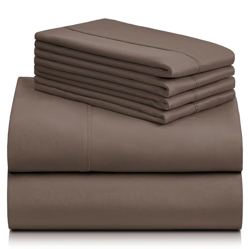 a stack of brown sheets