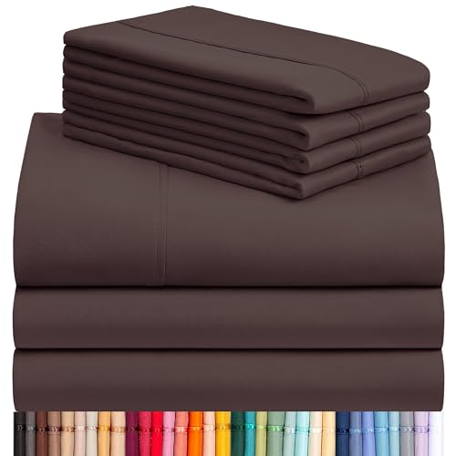 a stack of brown sheets