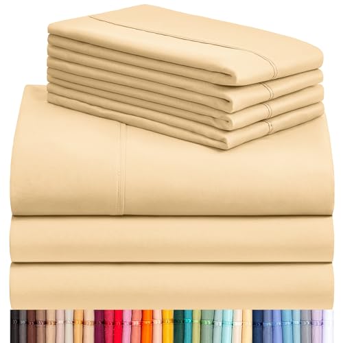a stack of beige sheets