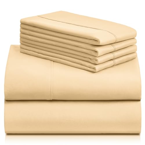a stack of beige sheets