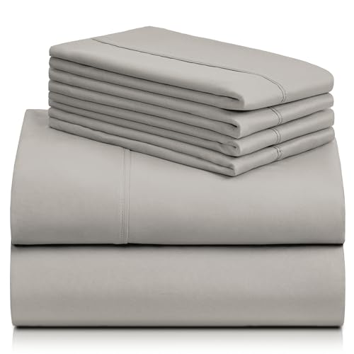 a stack of grey sheets