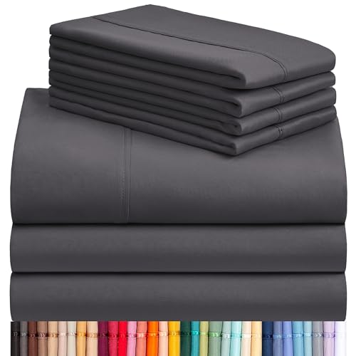 a stack of grey sheets