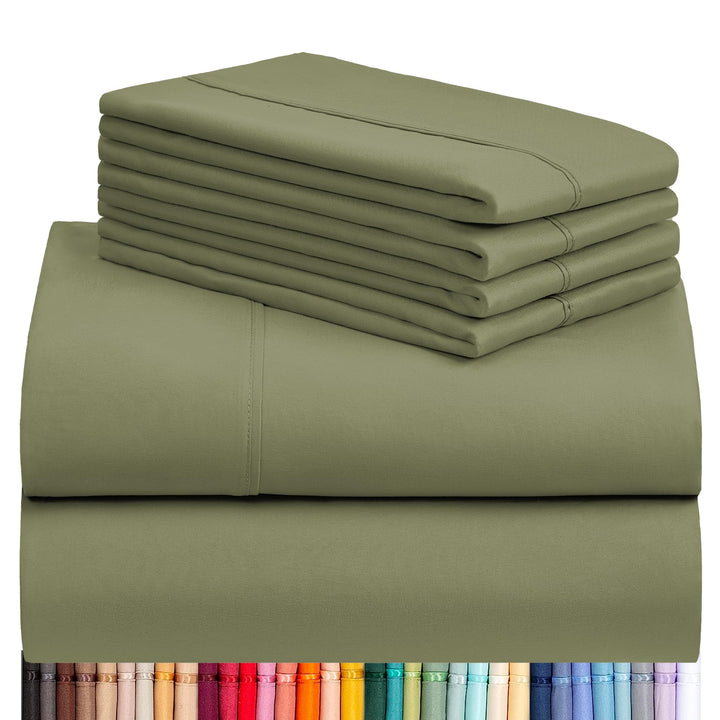 a stack of folded sheets